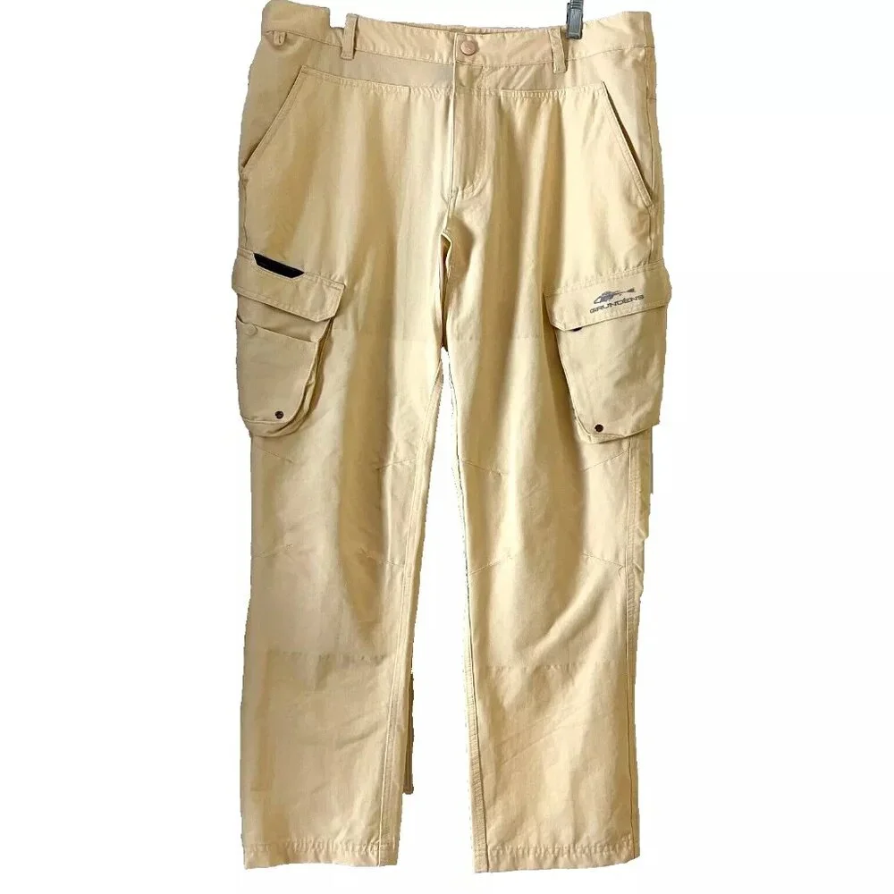 Grundens Butter Yellow Breakwater Cargo Pants Men's 38 Outdoors Fishing Gorpcore